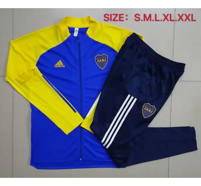 Boca Juniors Blue Yellow Training Suits Jacket with Trousers 2020/21